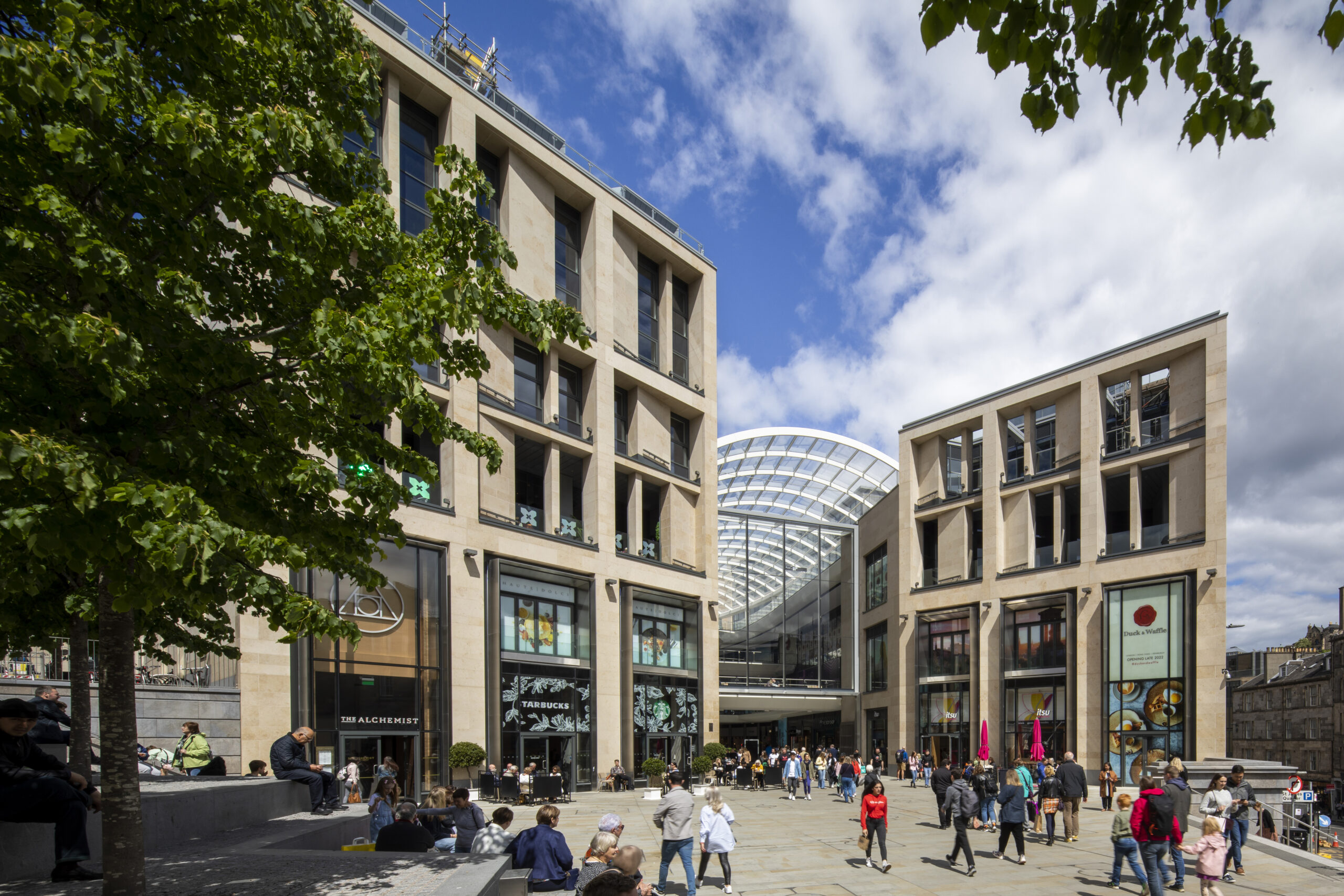 external shot of St James Quarter